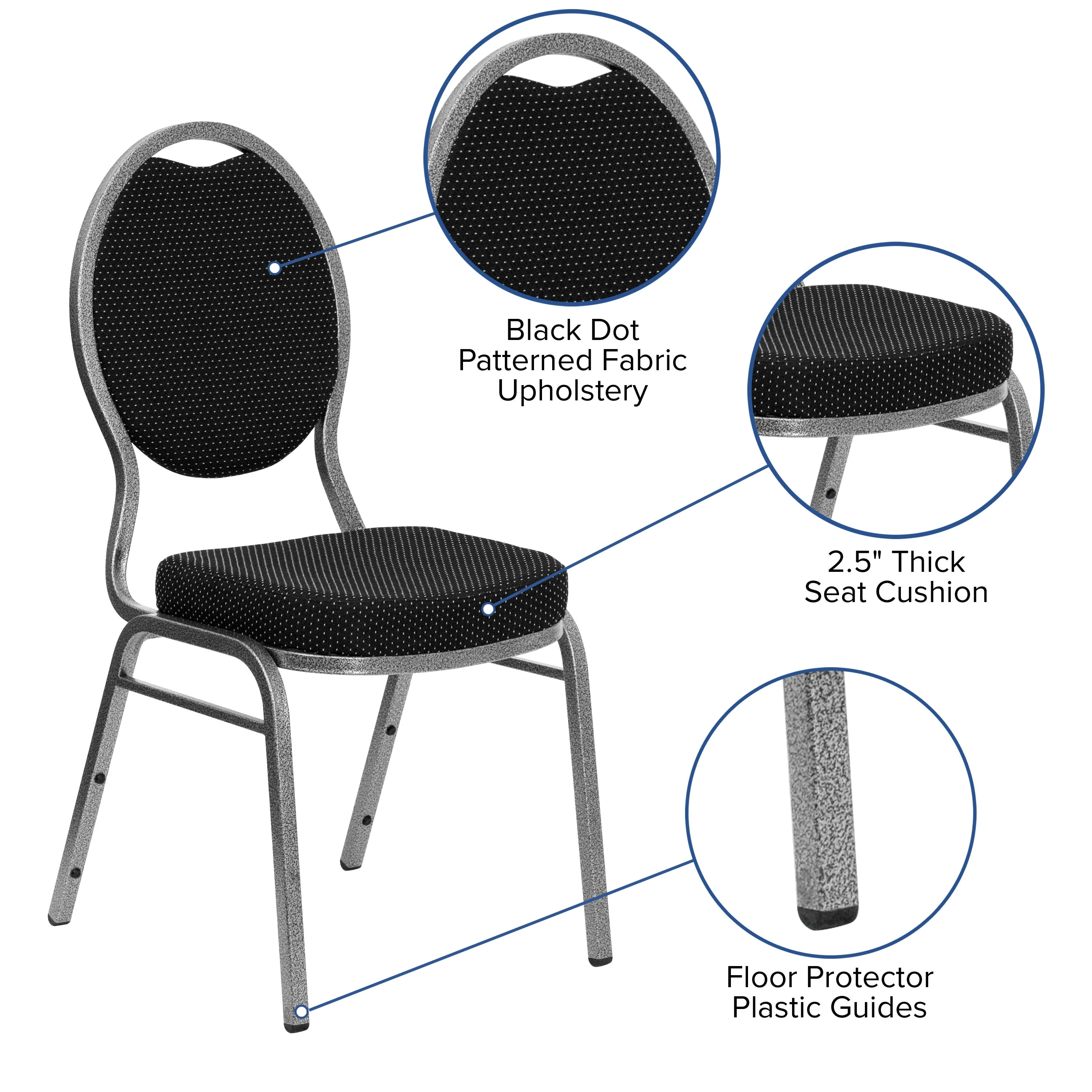 HERCULES Series Teardrop Back Stacking Banquet Chair - Image 30