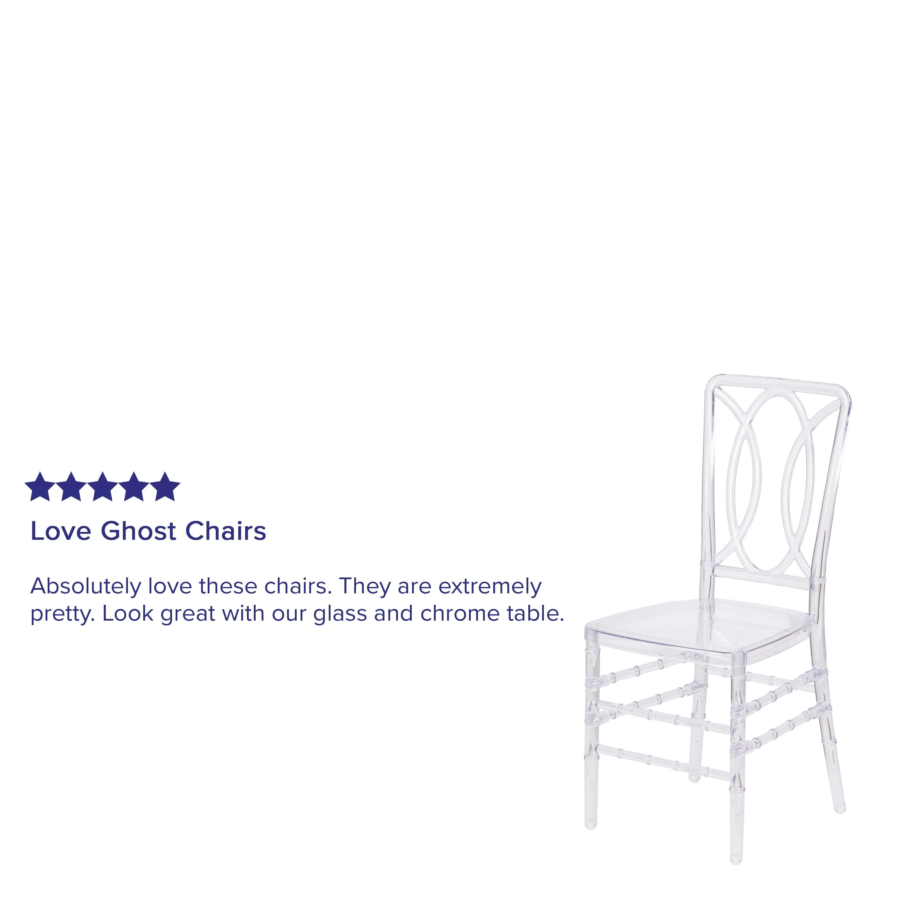 Flash Elegance Transparent Stacking Chair with Designer Back - Event Chair - UV Resistant - Image 4