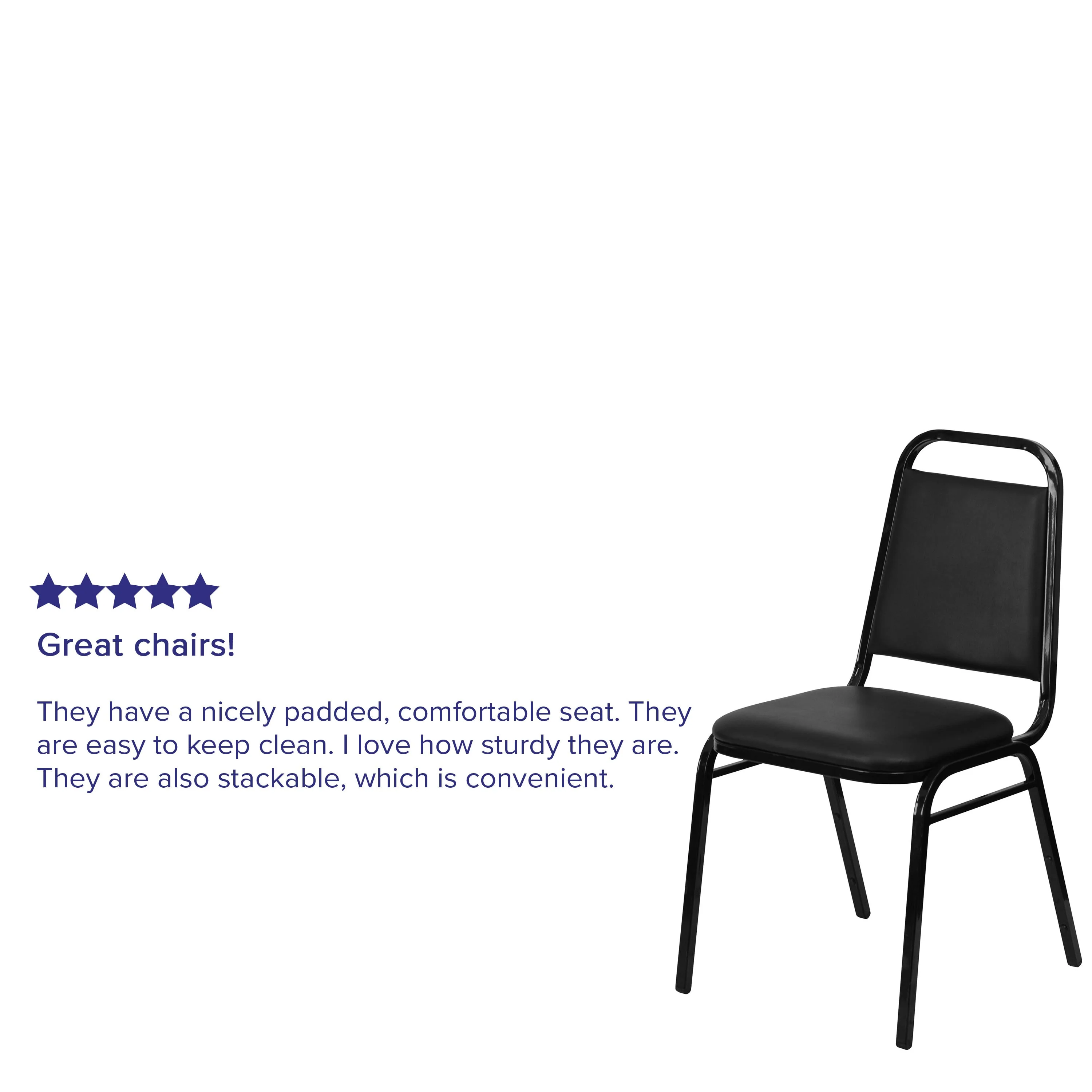 HERCULES Series Trapezoidal Back Stacking Banquet Chair with 1.5" Thick Seat - Image 17
