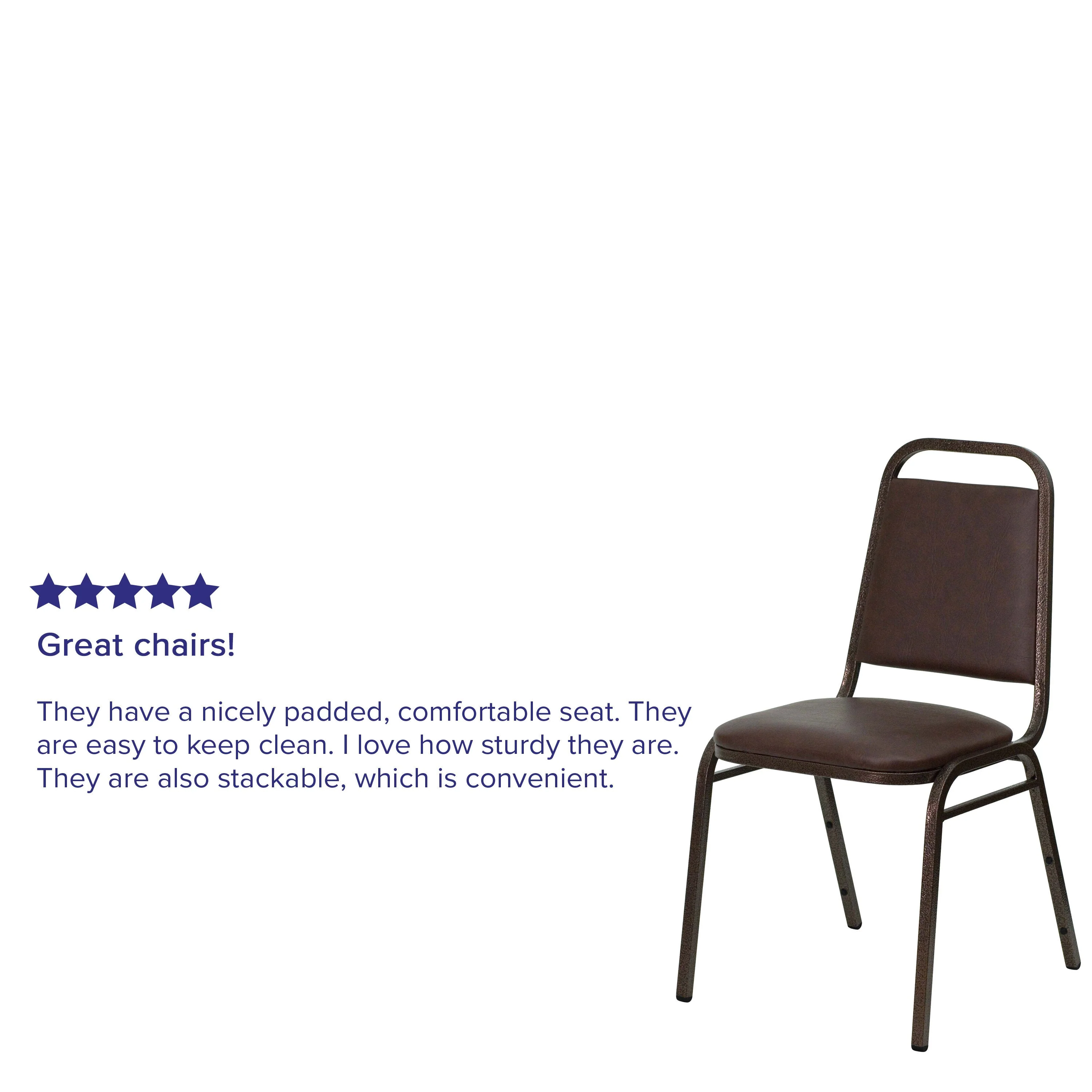 HERCULES Series Trapezoidal Back Stacking Banquet Chair with 1.5" Thick Seat - Image 42