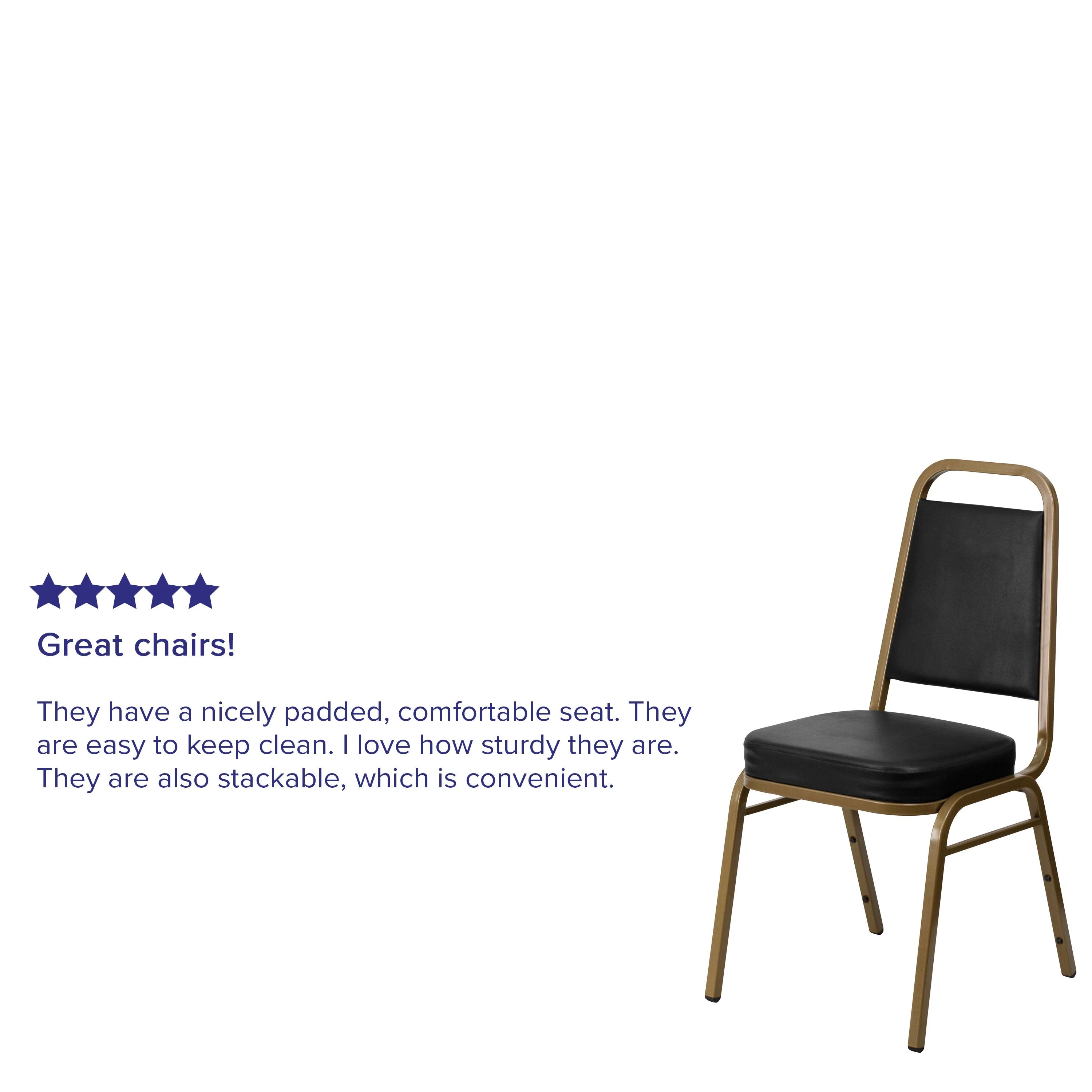HERCULES Series Trapezoidal Back Stacking Banquet Chair with 2.5" Thick Seat - Image 4