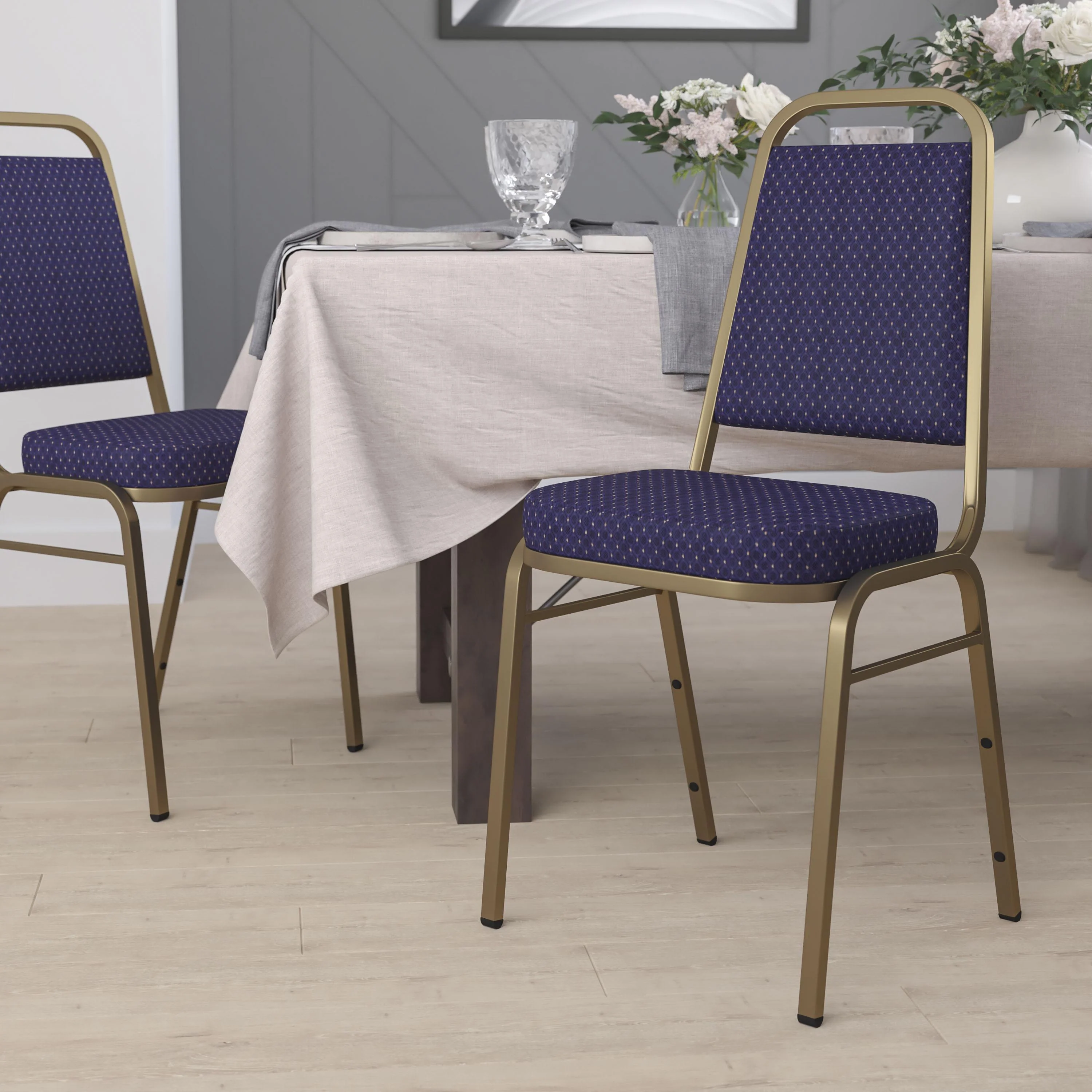 HERCULES Series Trapezoidal Back Stacking Banquet Chair with 2.5" Thick Seat - Image 64