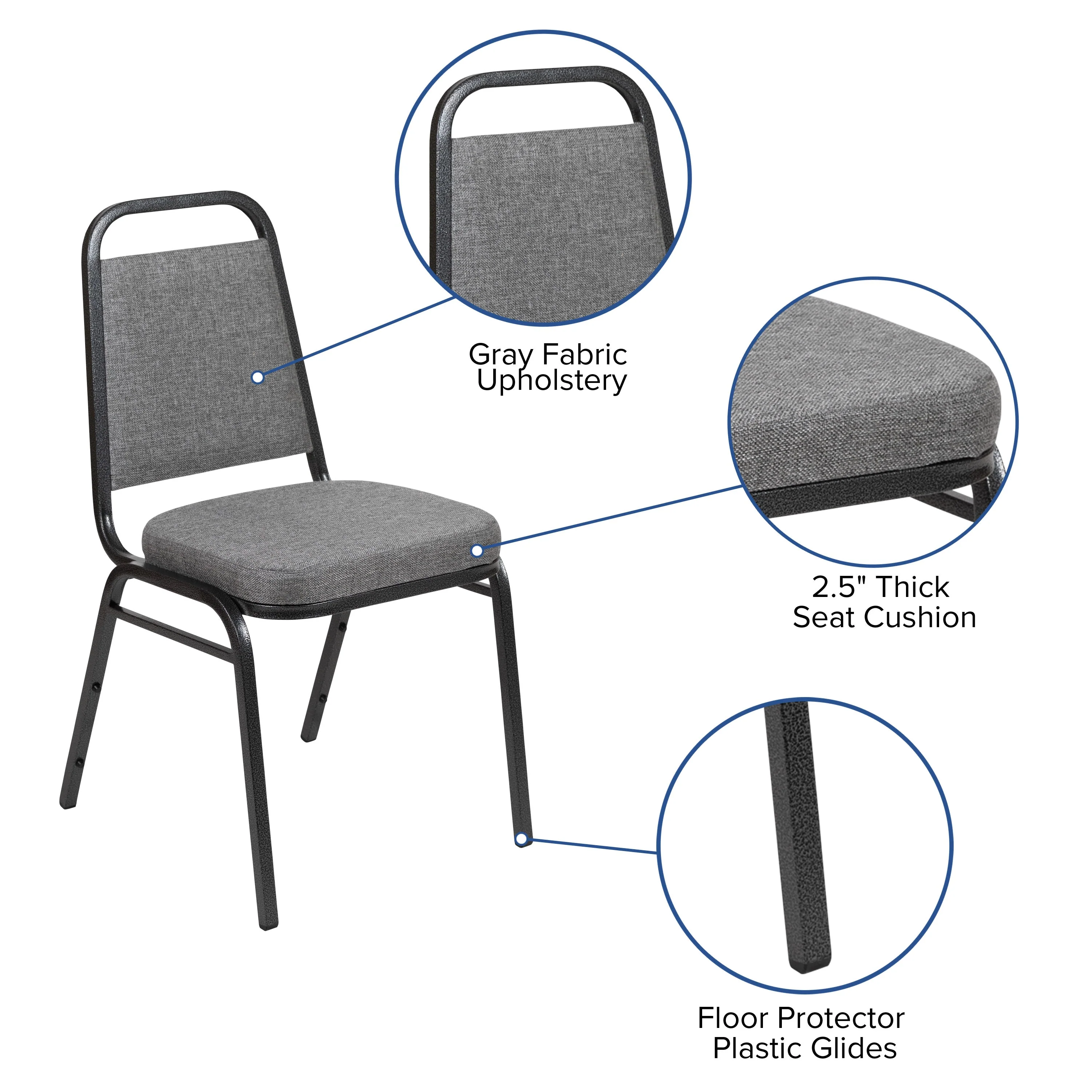 HERCULES Series Trapezoidal Back Stacking Banquet Chair with 2.5" Thick Seat - Image 81
