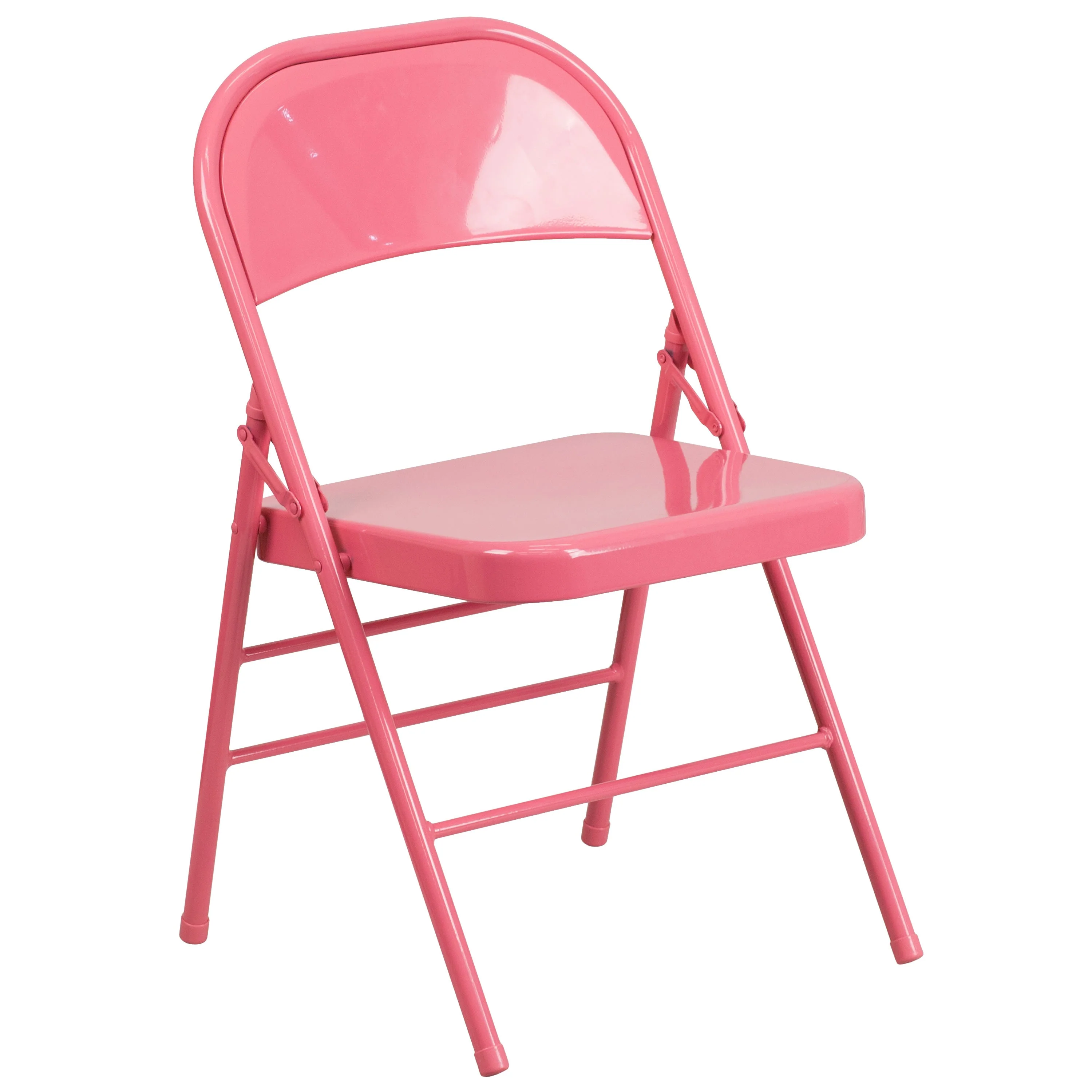 HERCULES COLORBURST Series Triple Braced & Double Hinged Metal Folding Chair - Image 100