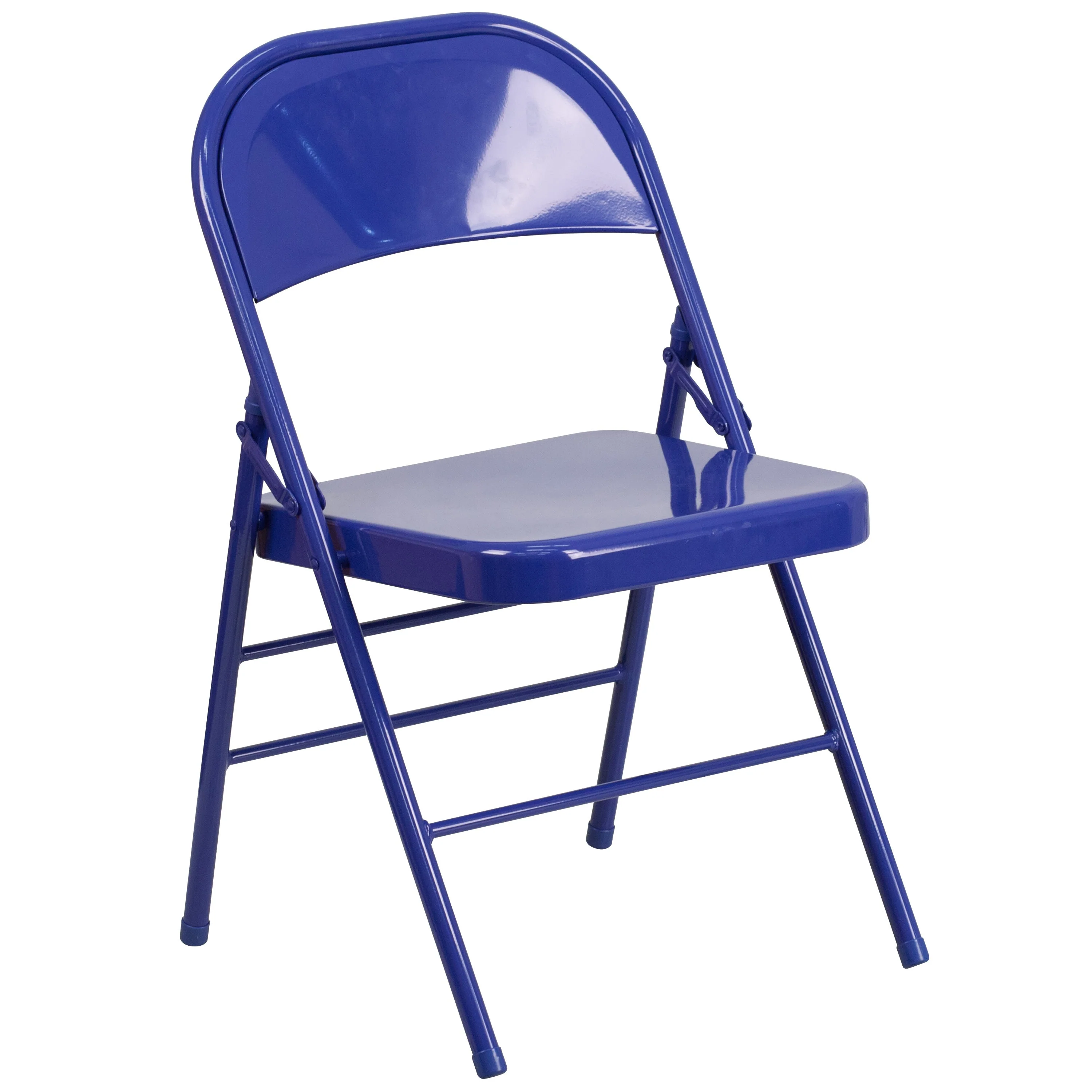 HERCULES COLORBURST Series Triple Braced & Double Hinged Metal Folding Chair - Image 13
