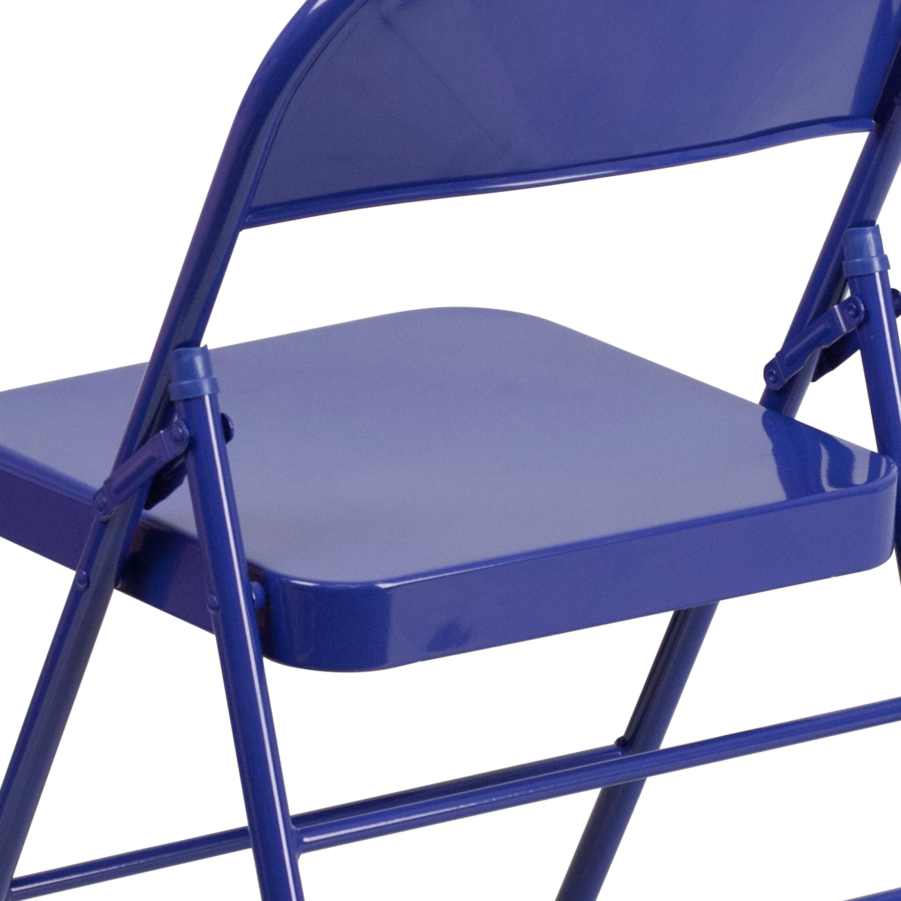 HERCULES COLORBURST Series Triple Braced & Double Hinged Metal Folding Chair - Image 20