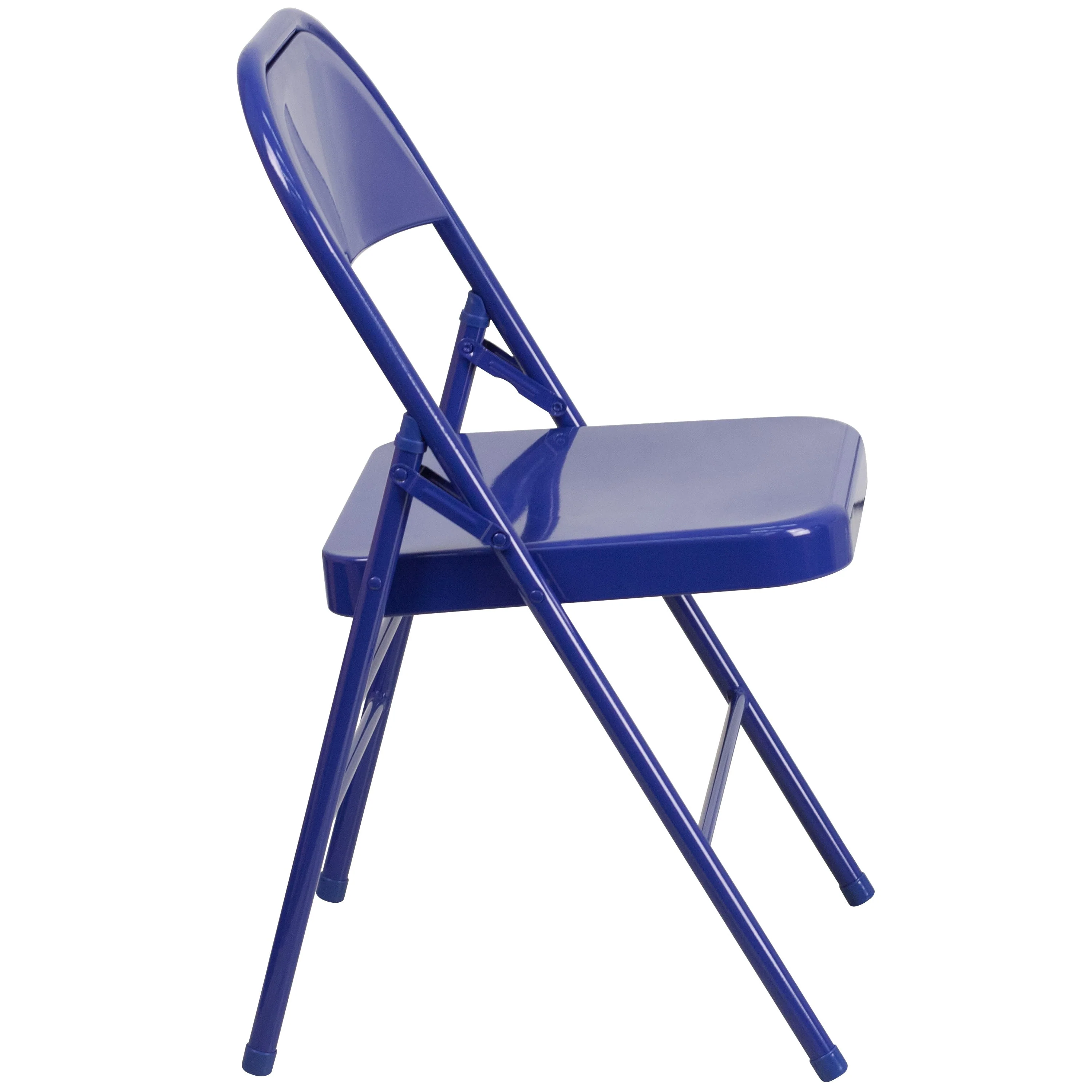 HERCULES COLORBURST Series Triple Braced & Double Hinged Metal Folding Chair - Image 21