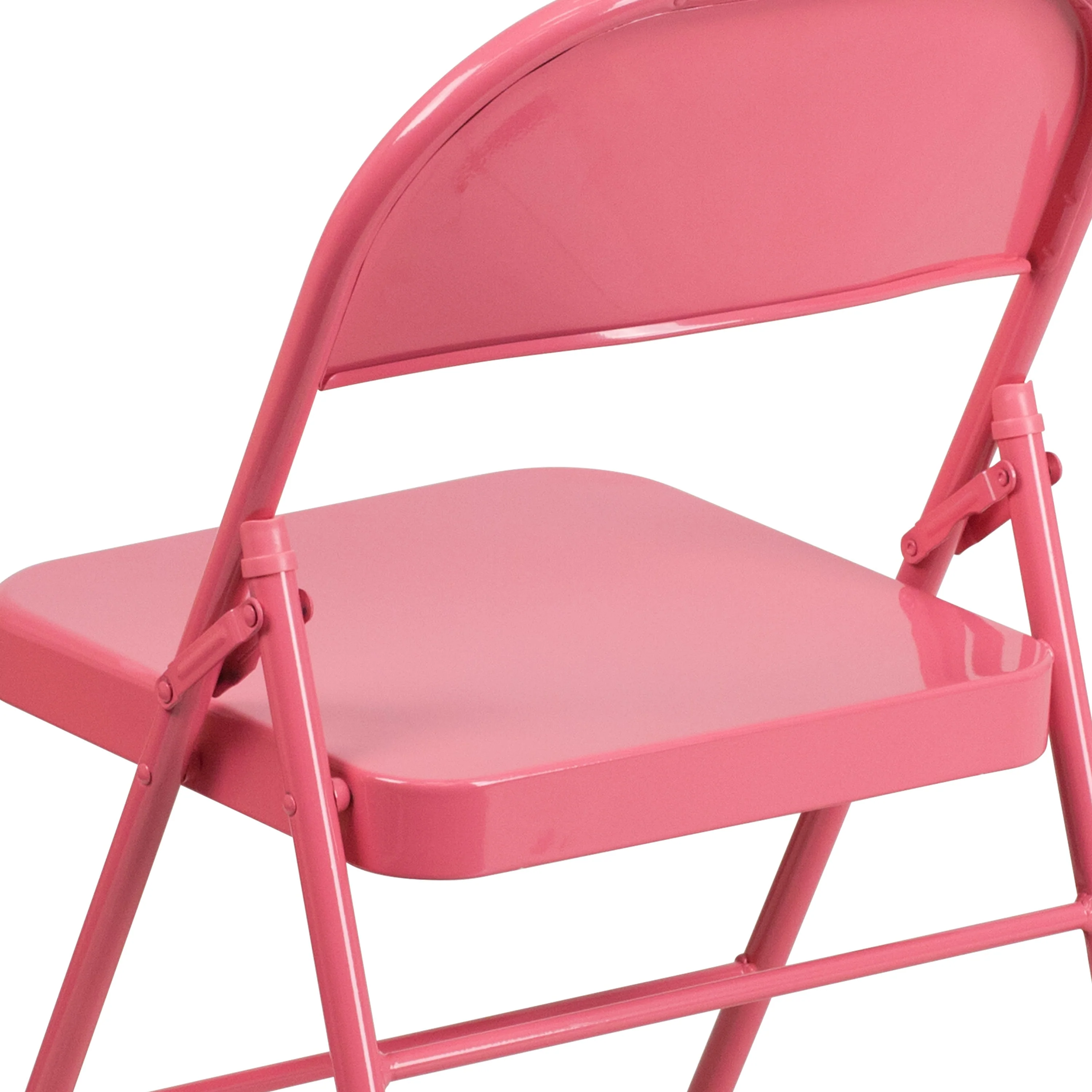 HERCULES COLORBURST Series Triple Braced & Double Hinged Metal Folding Chair - Image 35
