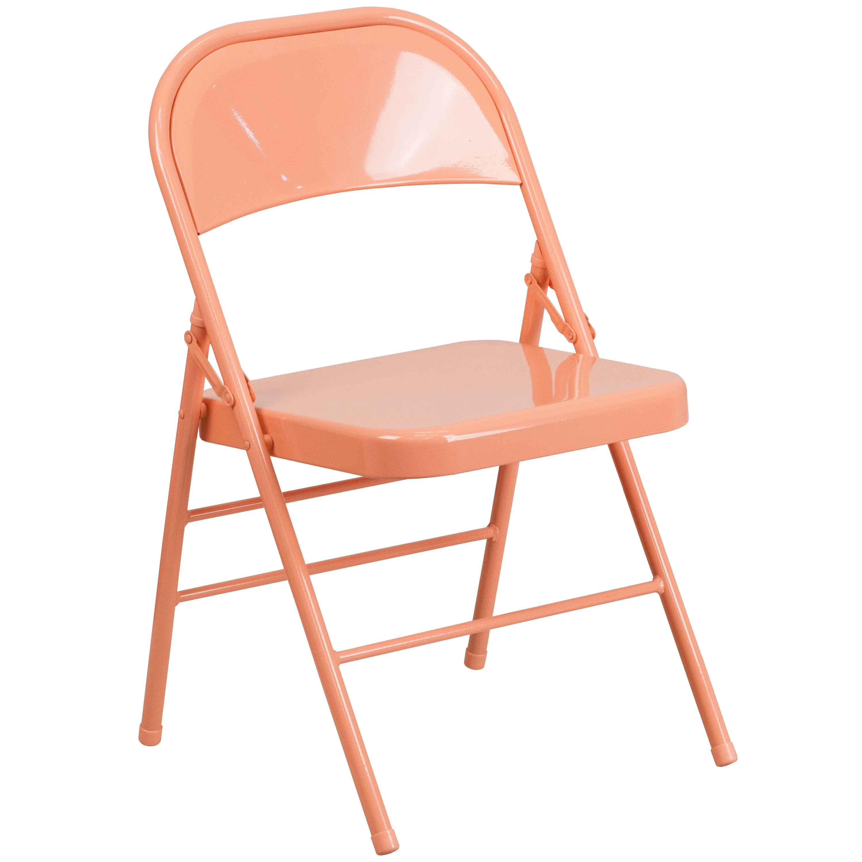 HERCULES COLORBURST Series Triple Braced & Double Hinged Metal Folding Chair - Image 37