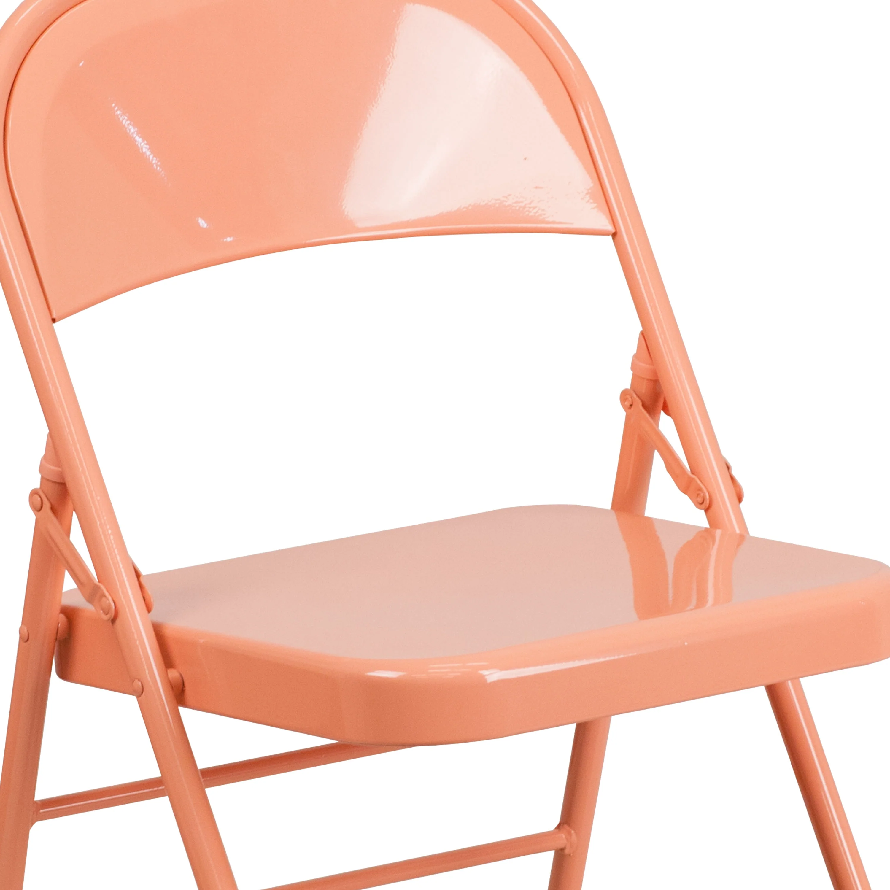 HERCULES COLORBURST Series Triple Braced & Double Hinged Metal Folding Chair - Image 44