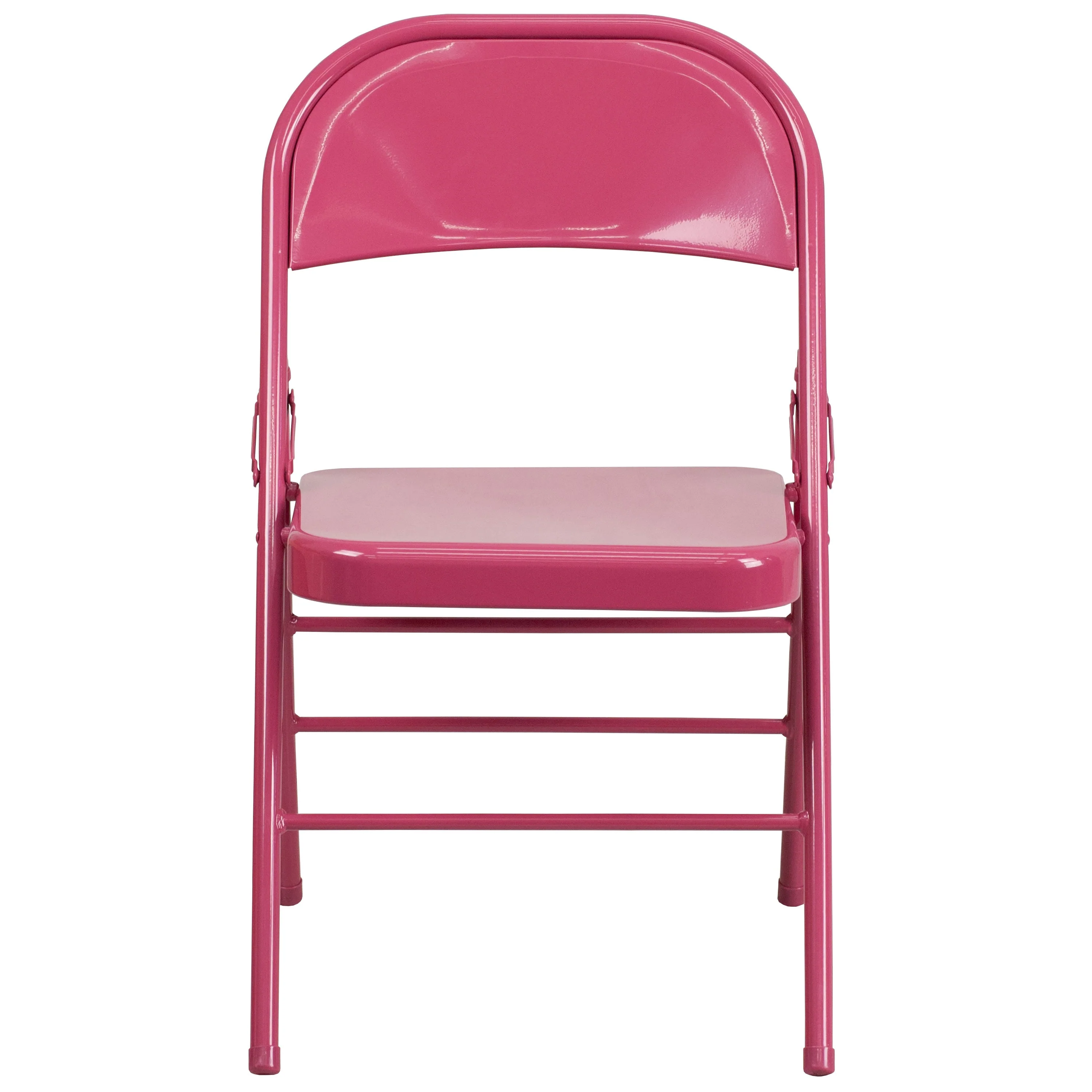 HERCULES COLORBURST Series Triple Braced & Double Hinged Metal Folding Chair - Image 57