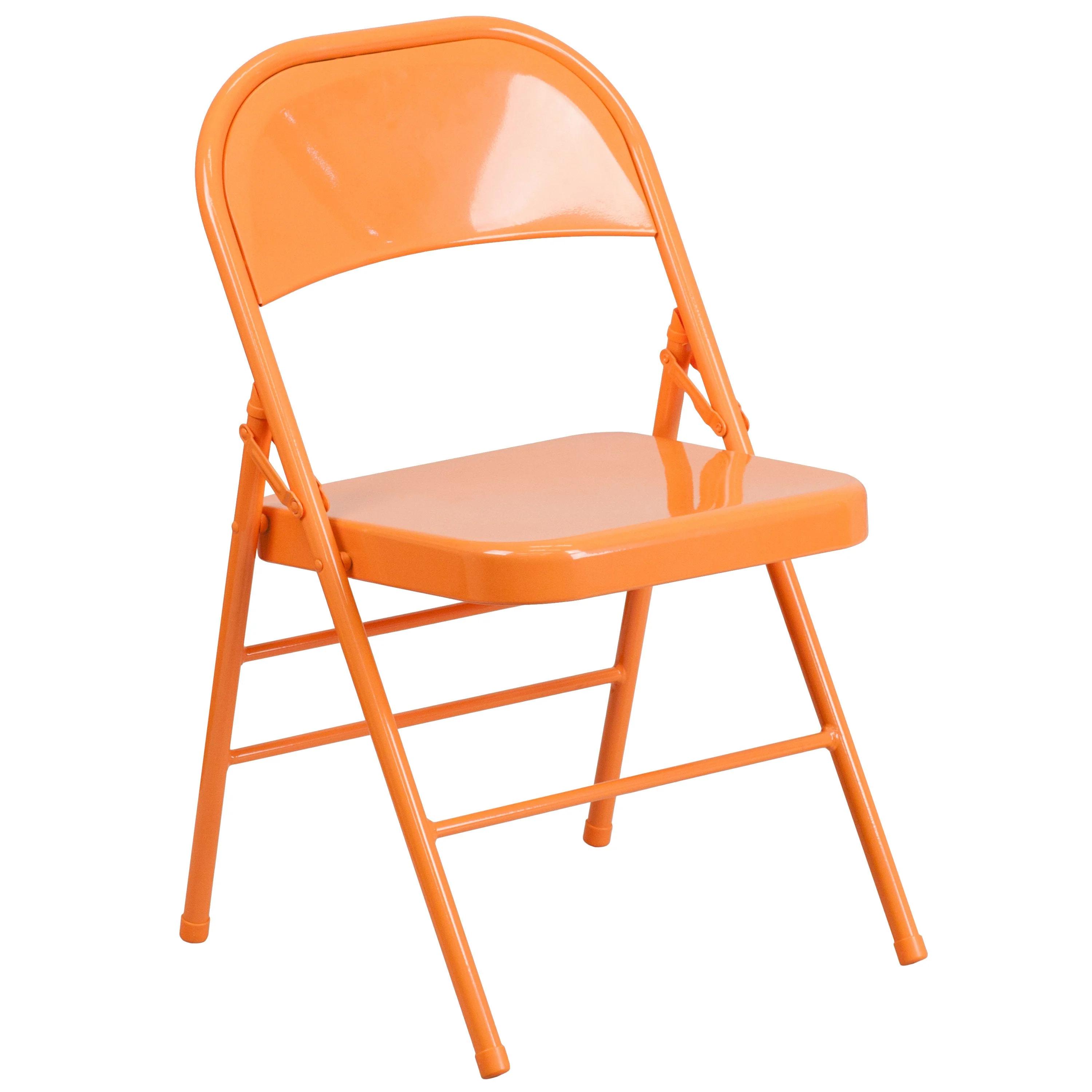 HERCULES COLORBURST Series Triple Braced & Double Hinged Metal Folding Chair - Image 60