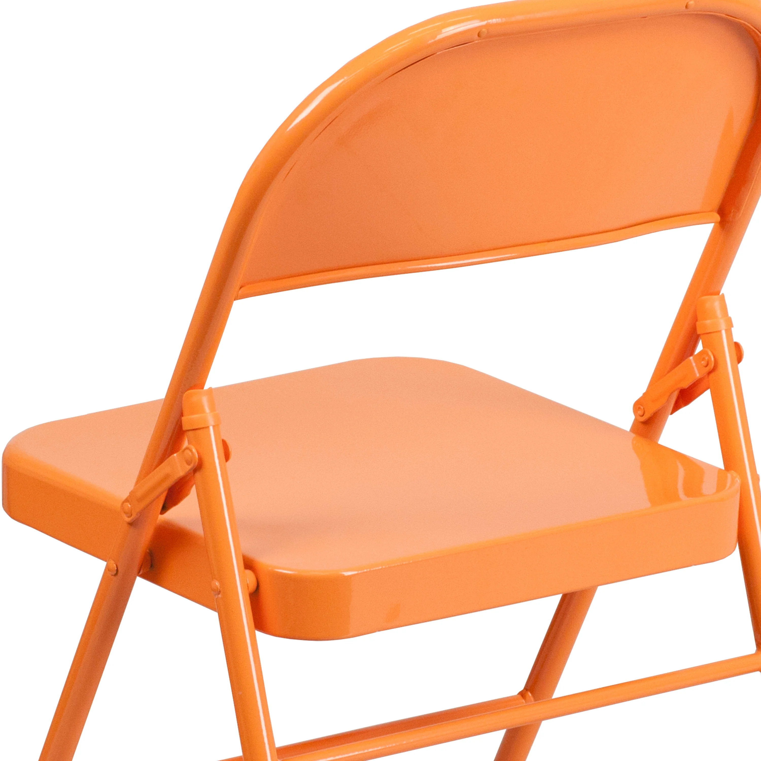 HERCULES COLORBURST Series Triple Braced & Double Hinged Metal Folding Chair - Image 67