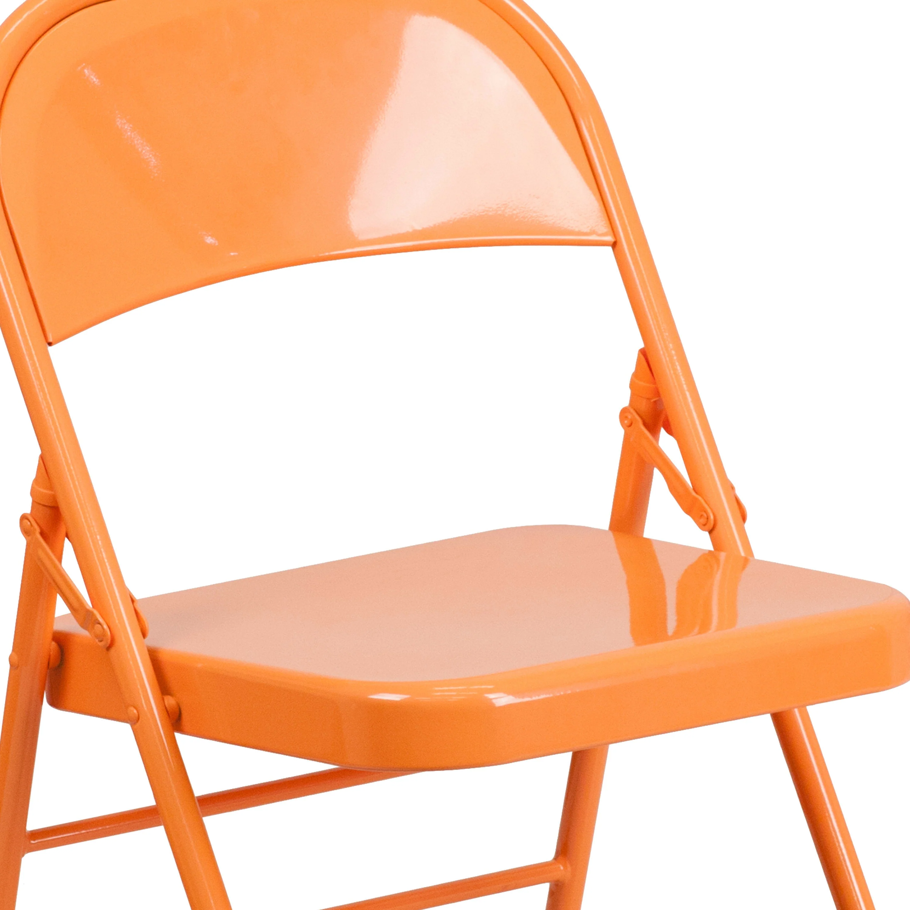HERCULES COLORBURST Series Triple Braced & Double Hinged Metal Folding Chair - Image 70
