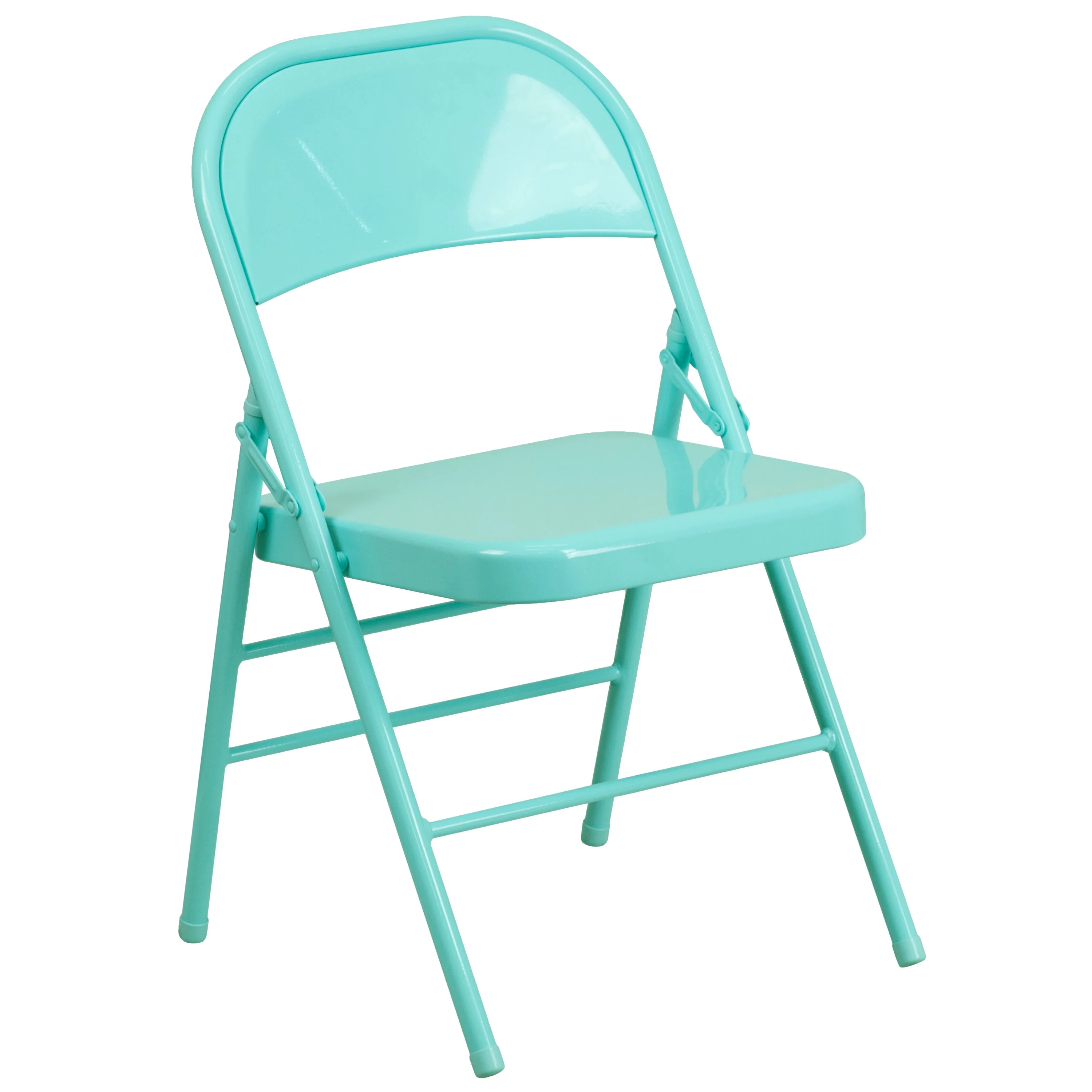 HERCULES COLORBURST Series Triple Braced & Double Hinged Metal Folding Chair - Image 84