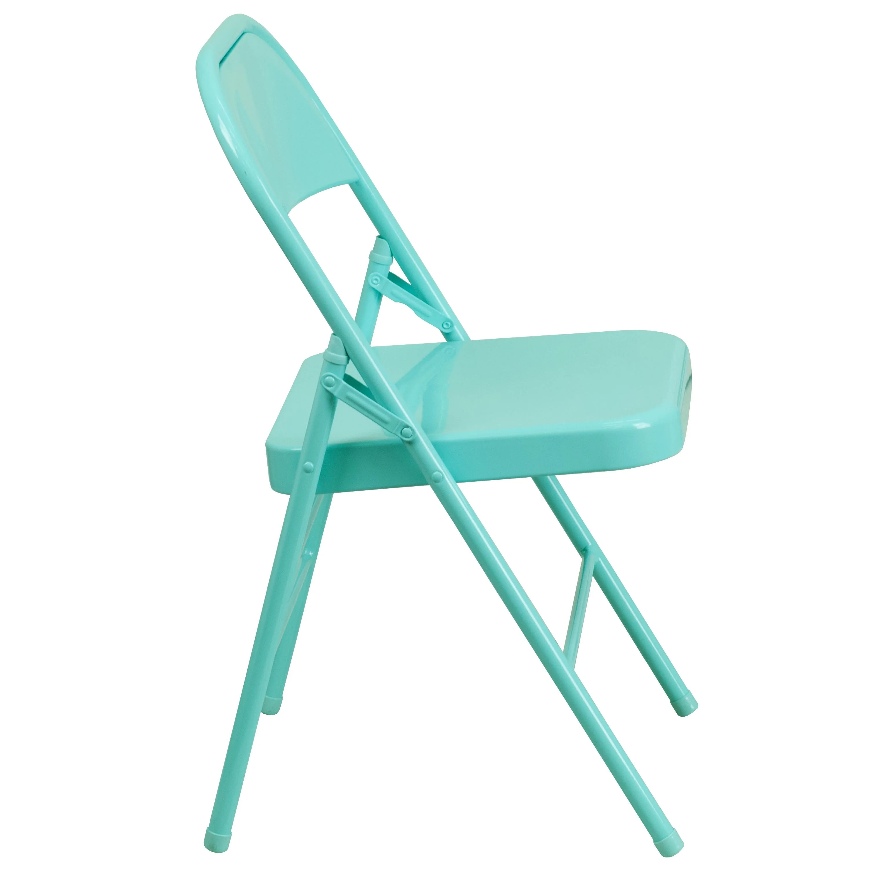 HERCULES COLORBURST Series Triple Braced & Double Hinged Metal Folding Chair - Image 92