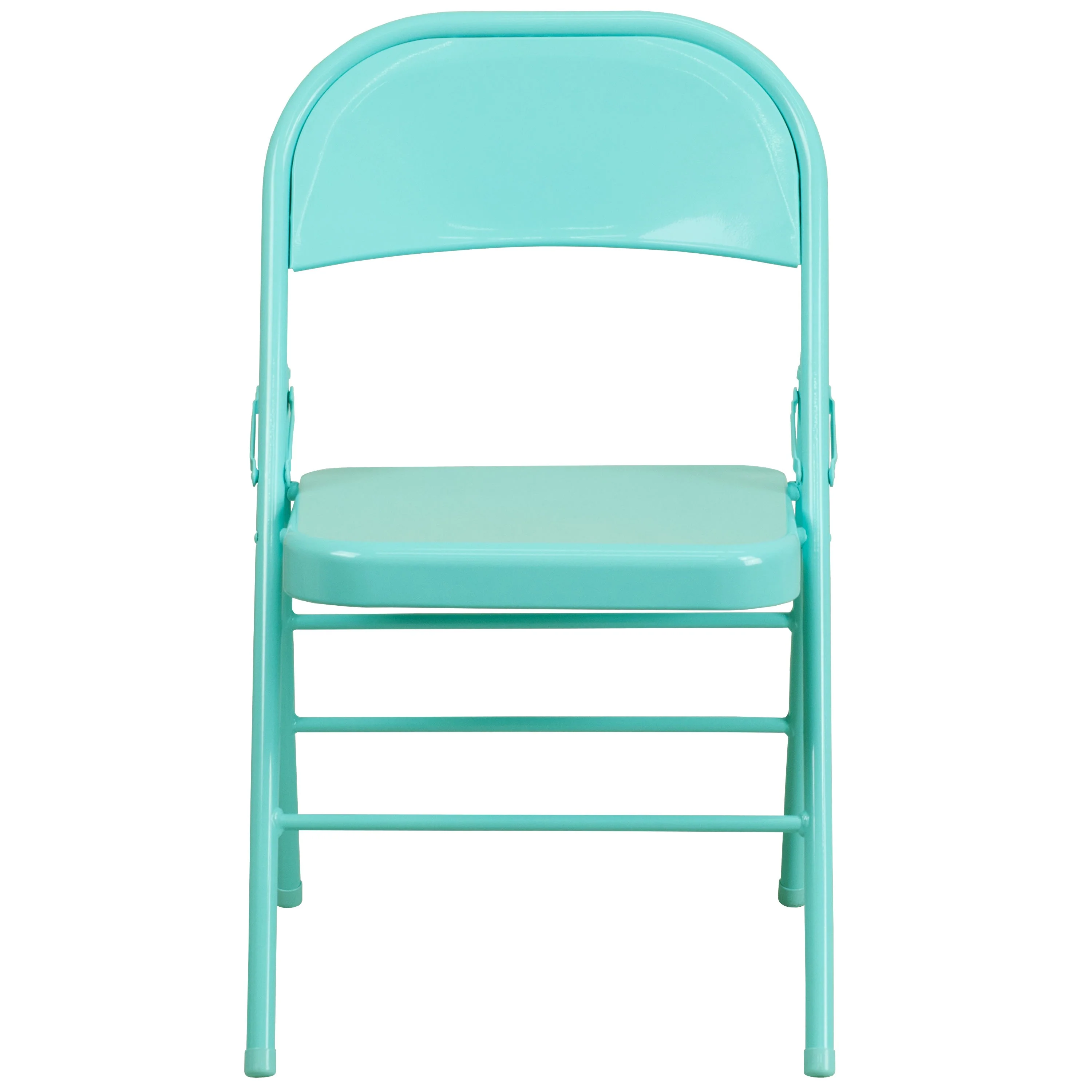 HERCULES COLORBURST Series Triple Braced & Double Hinged Metal Folding Chair - Image 93