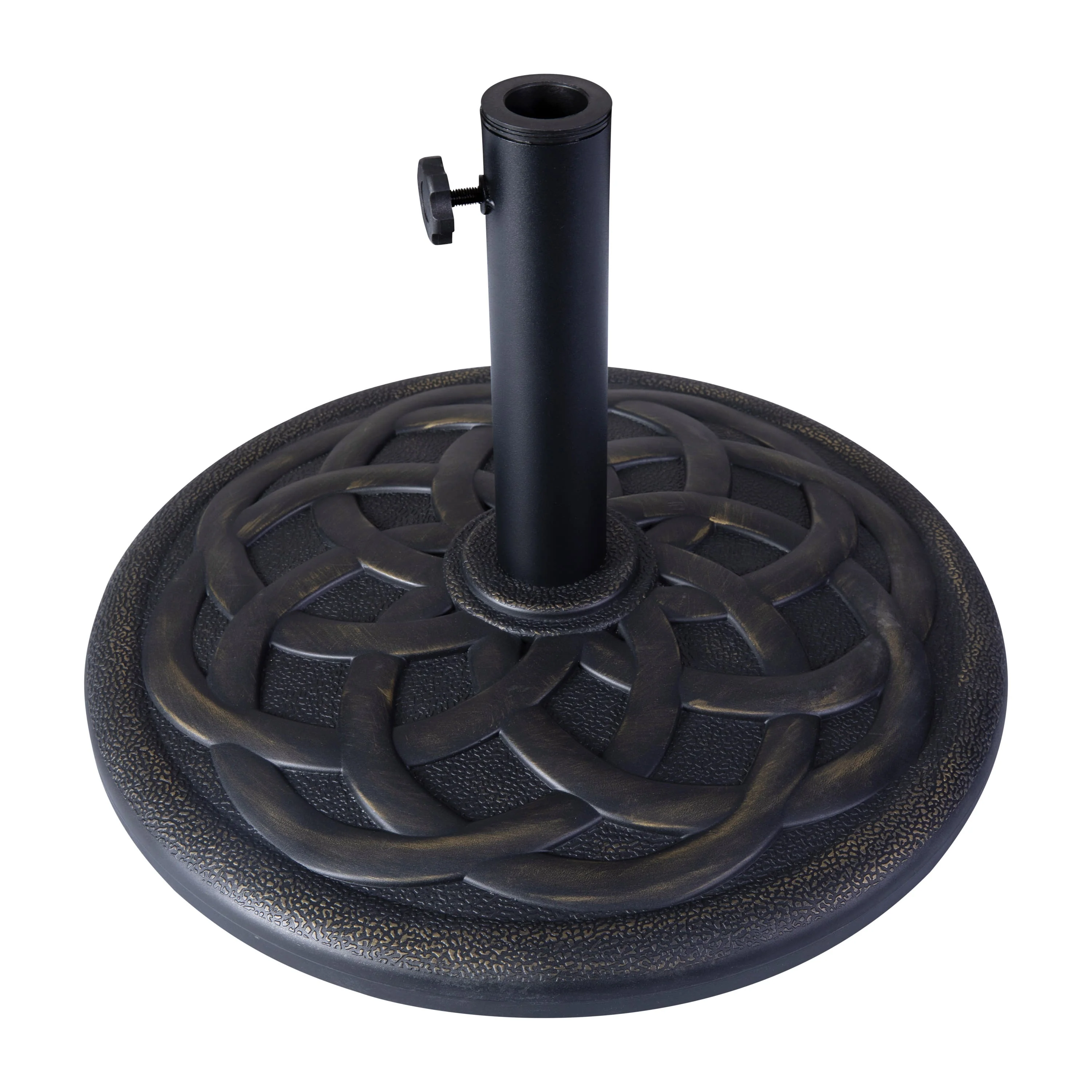 Kona Universal Cement Patio Umbrella Base with Weatherproof Plastic Polymer Coating - 19.25" Diameter - Image 24