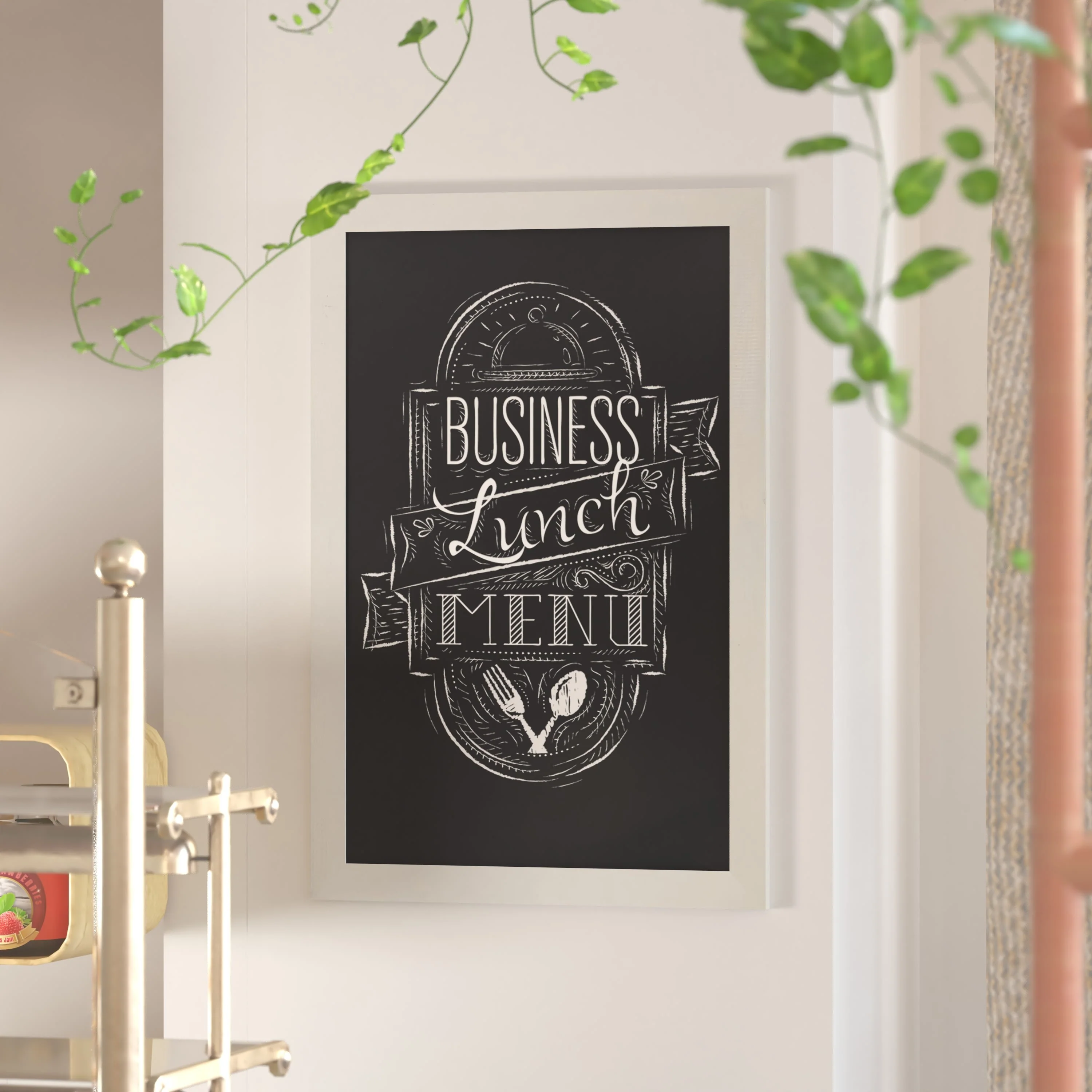 Canterbury Wall Mount Magnetic Chalkboard Sign with Eraser, Hanging Wall Chalkboard Memo Board for Home, School, or Business - Image 173