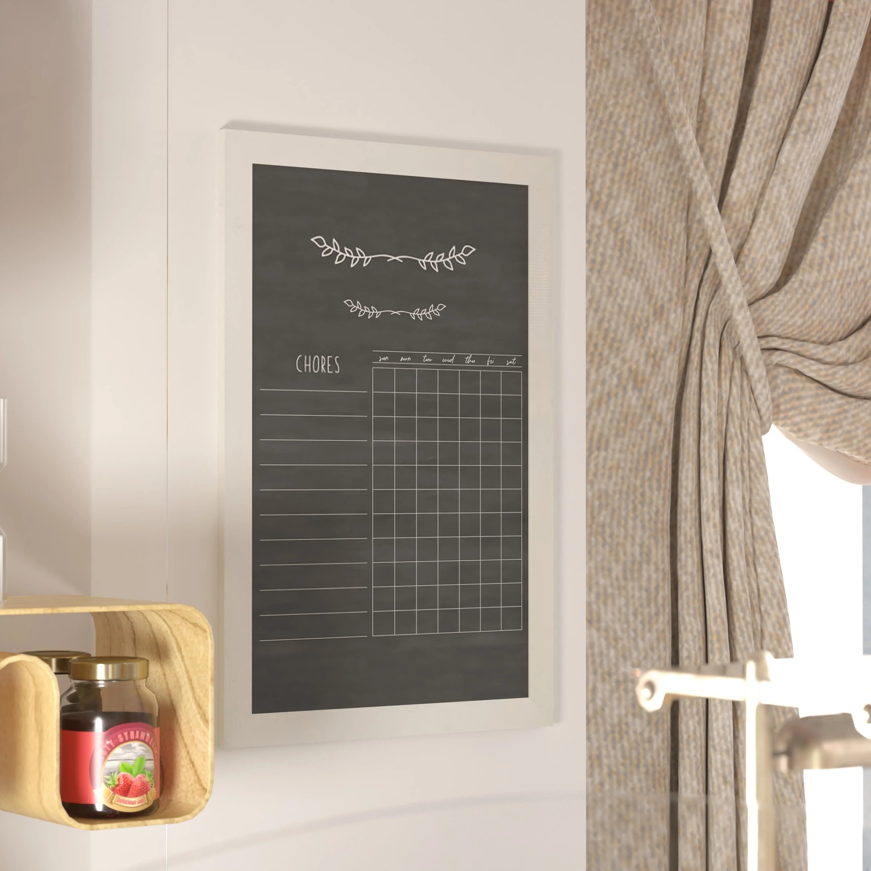 Canterbury Wall Mount Magnetic Chalkboard Sign with Eraser, Hanging Wall Chalkboard Memo Board for Home, School, or Business - Image 178