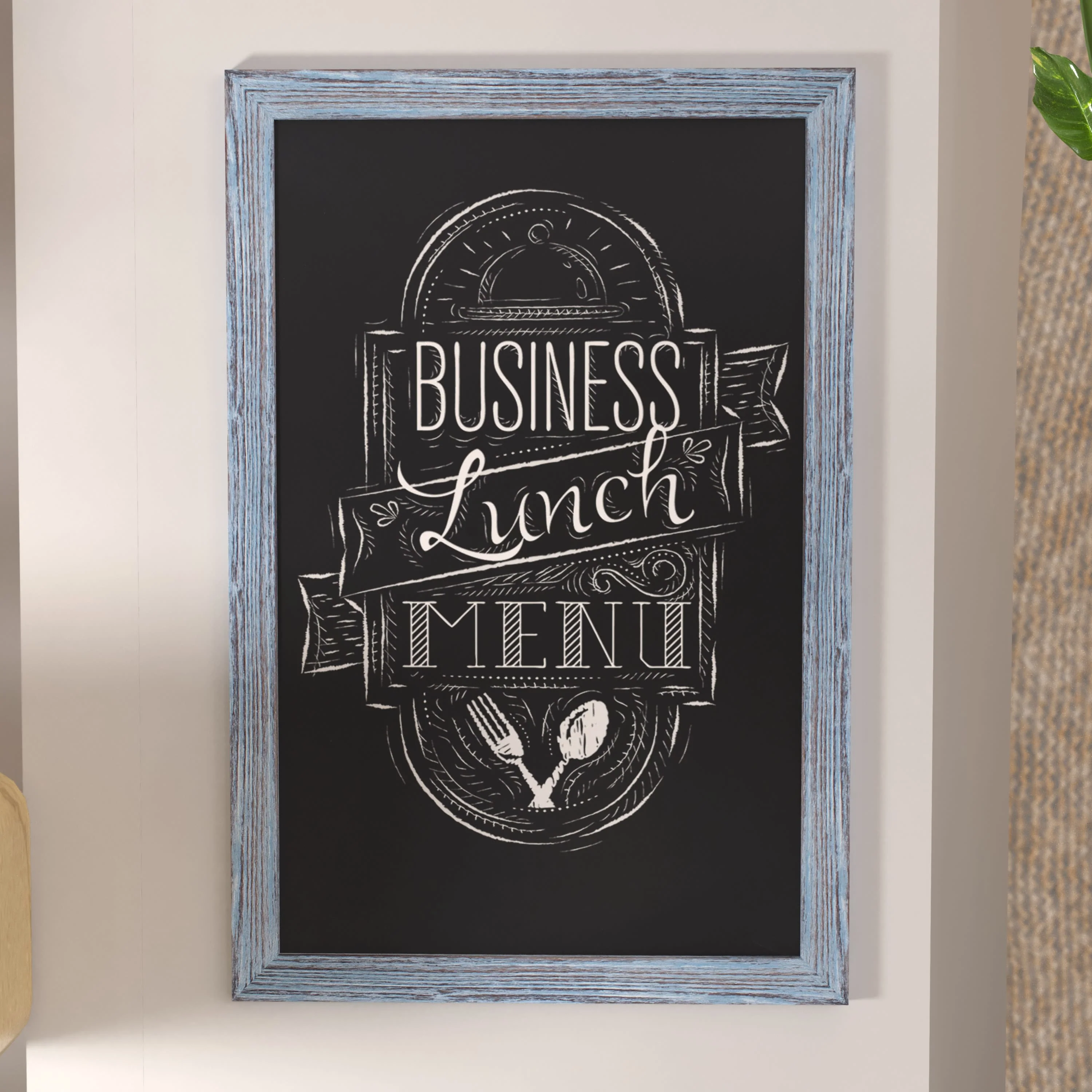 Canterbury Wall Mount Magnetic Chalkboard Sign with Eraser, Hanging Wall Chalkboard Memo Board for Home, School, or Business - Image 214
