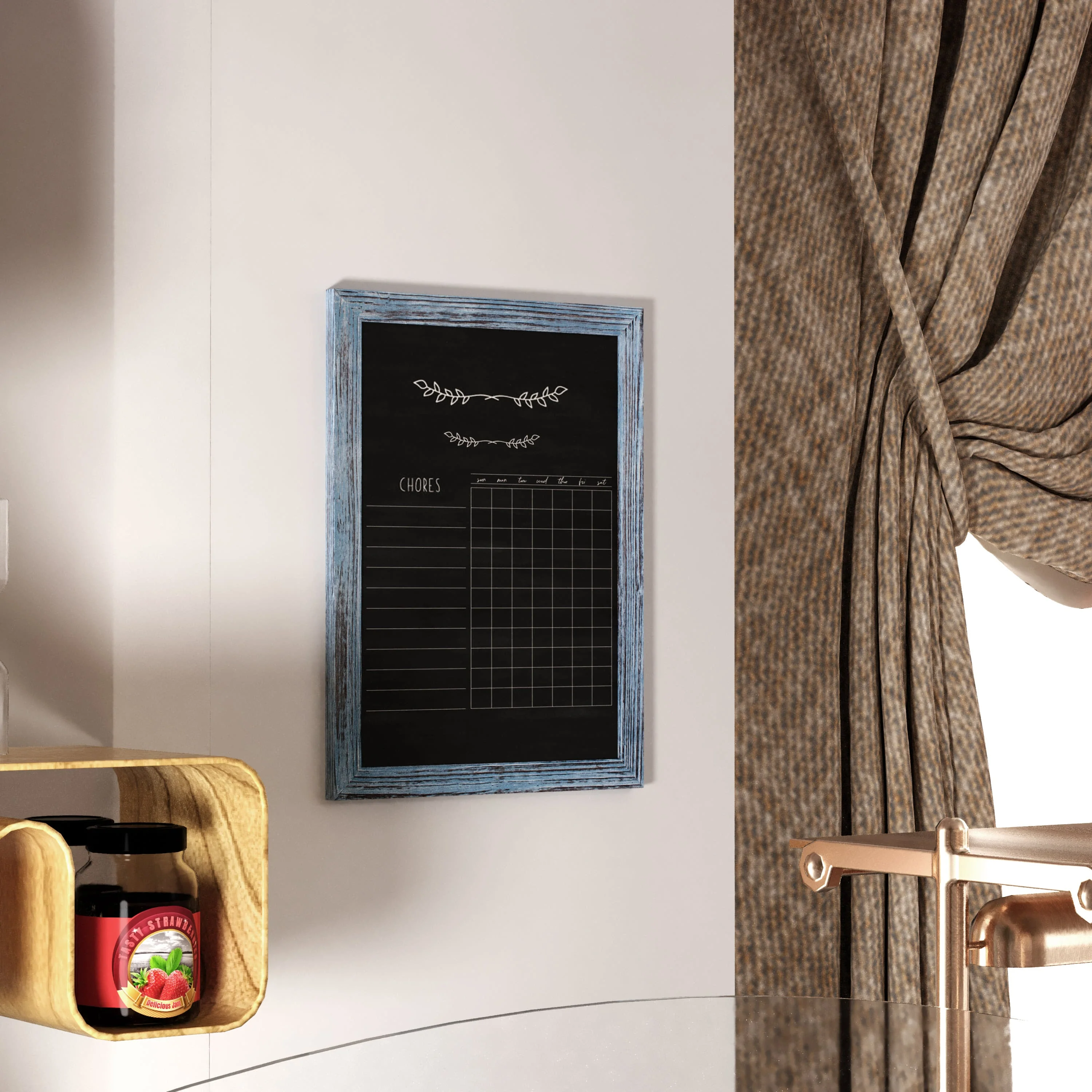 Canterbury Wall Mount Magnetic Chalkboard Sign with Eraser, Hanging Wall Chalkboard Memo Board for Home, School, or Business - Image 33