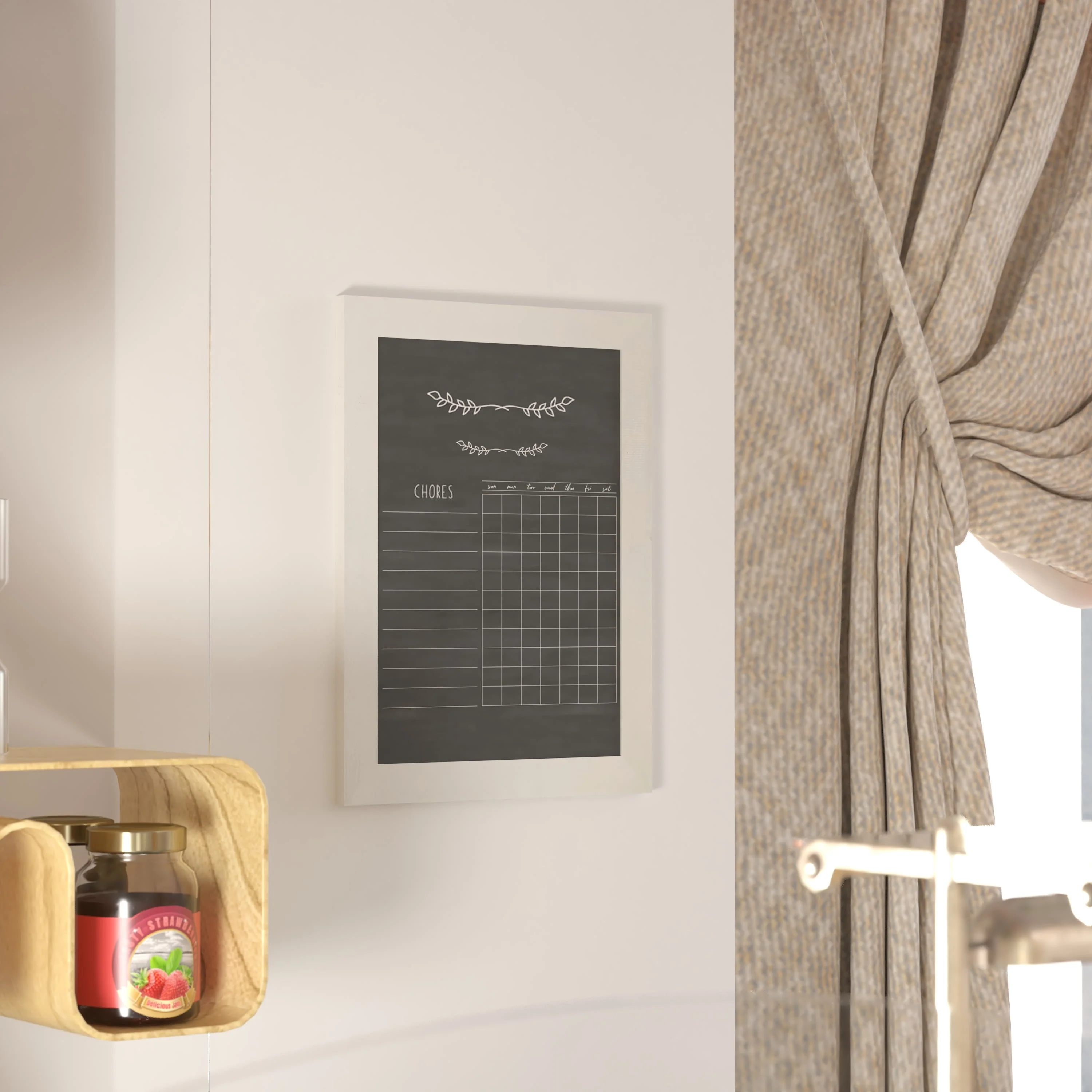 Canterbury Wall Mount Magnetic Chalkboard Sign with Eraser, Hanging Wall Chalkboard Memo Board for Home, School, or Business - Image 52