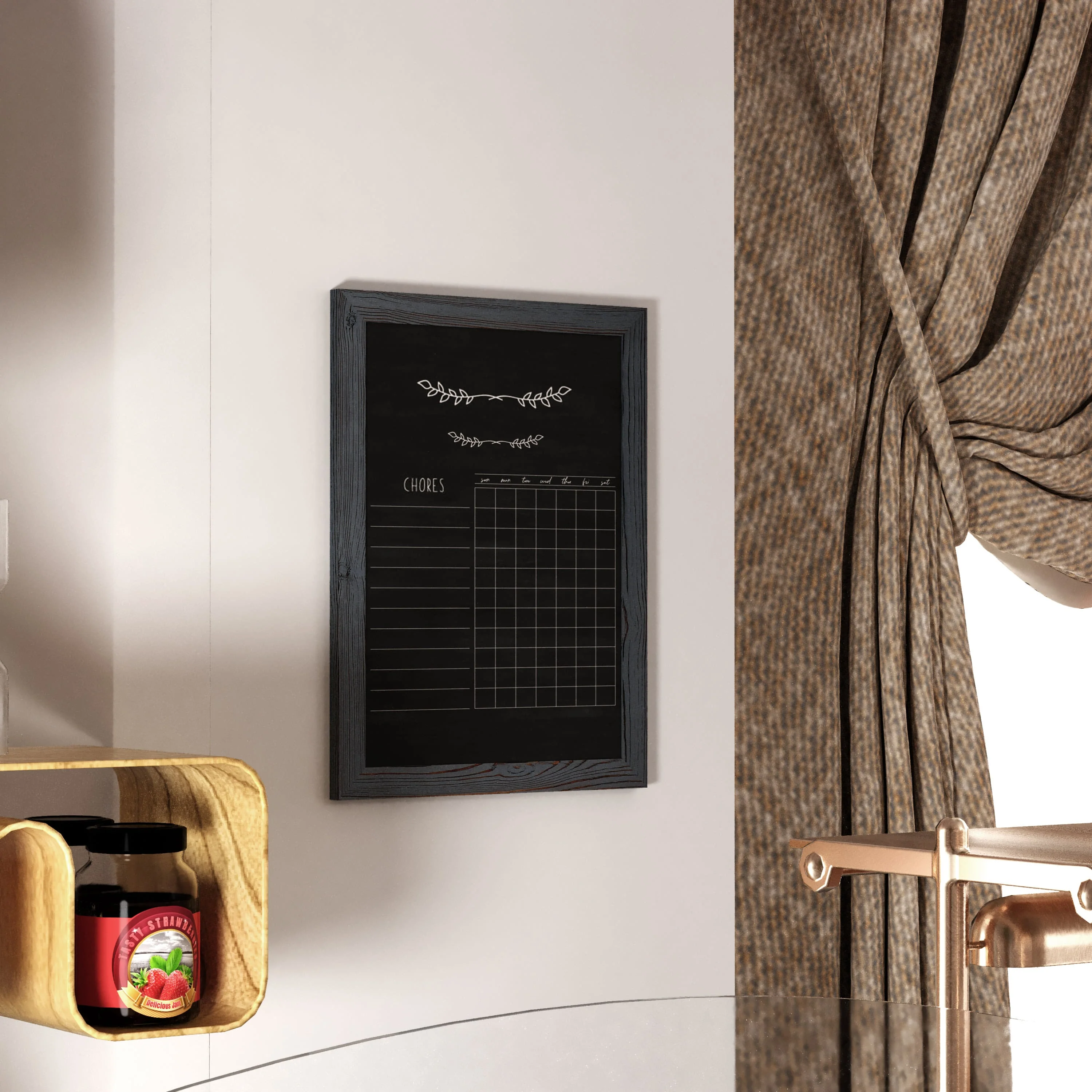 Canterbury Wall Mount Magnetic Chalkboard Sign with Eraser, Hanging Wall Chalkboard Memo Board for Home, School, or Business - Image 60