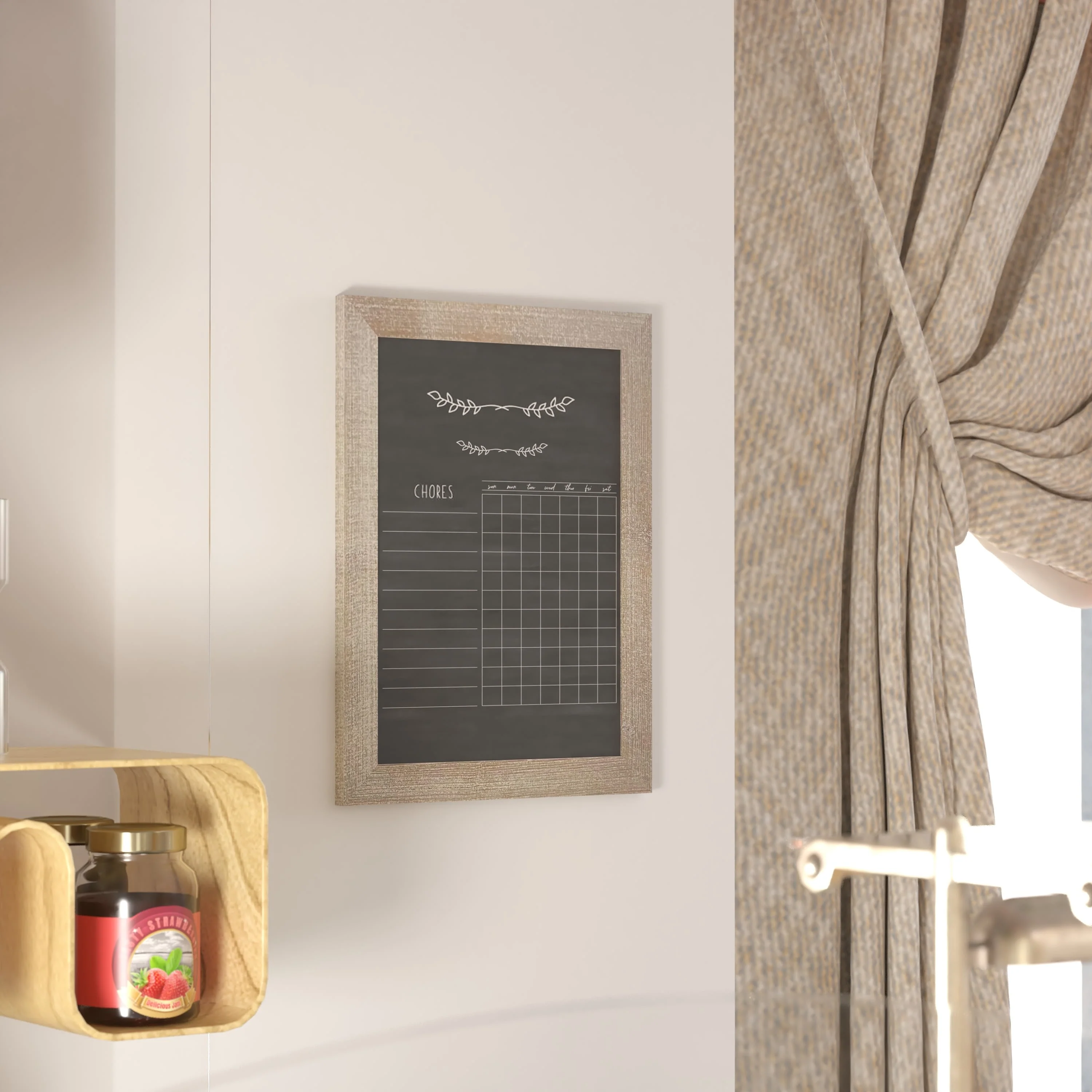 Canterbury Wall Mount Magnetic Chalkboard Sign with Eraser, Hanging Wall Chalkboard Memo Board for Home, School, or Business - Image 79