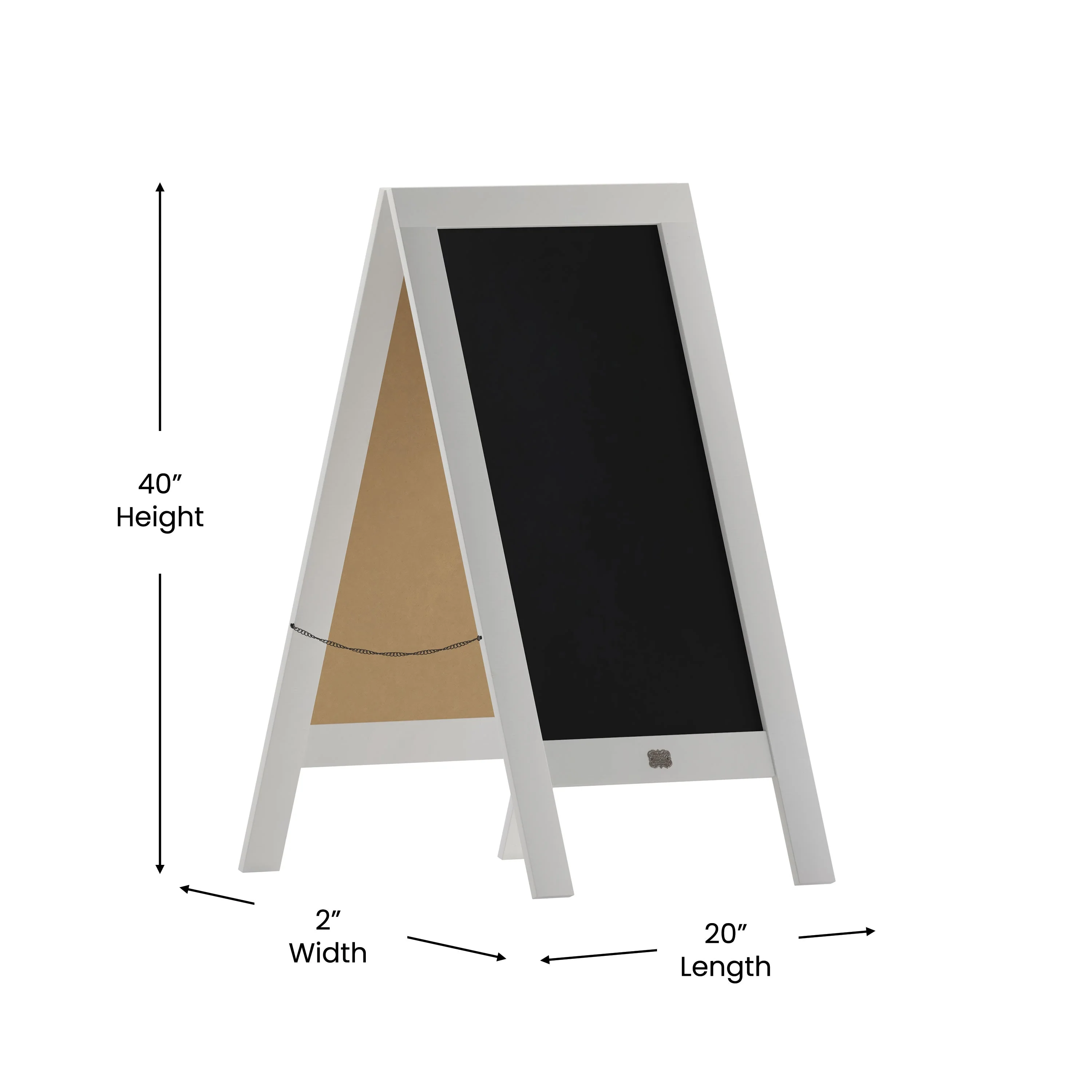 Canterbury Wooden Indoor/Outdoor A-Frame Magnetic Chalkboard Sign Set with 8 Chalk Markers, 10 Stencils, Eraser, and 2 Magnets - Image 47