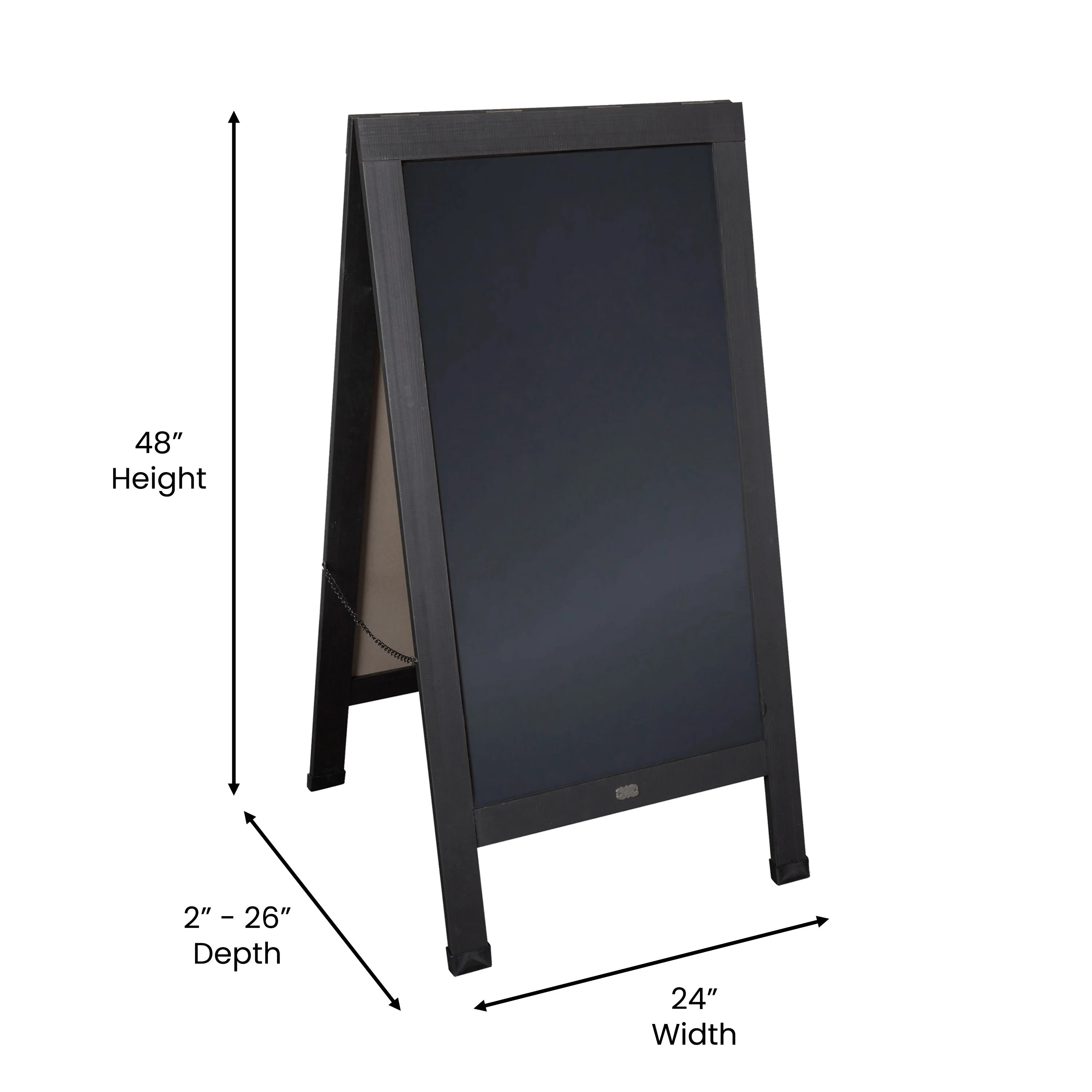 Canterbury Wooden Indoor/Outdoor A-Frame Magnetic Chalkboard Sign Set with 8 Chalk Markers, 10 Stencils, Eraser, and 2 Magnets - Image 59