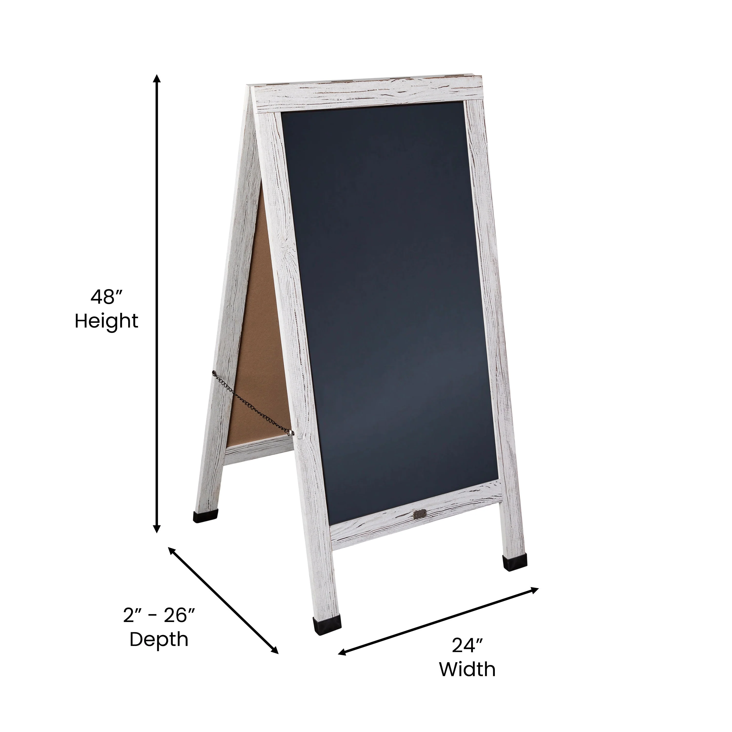 Canterbury Wooden Indoor/Outdoor A-Frame Magnetic Chalkboard Sign Set with 8 Chalk Markers, 10 Stencils, Eraser, and 2 Magnets - Image 71
